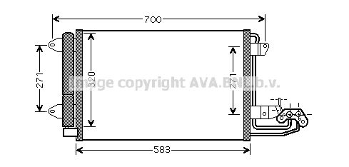 AVA QUALITY COOLING Конденсатор, кондиционер VW5209D